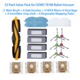 thumbnail image 3 of Kit de accesorios de repuesto de 23 piezas para aspiradora robot Ecovacs DEEBOT OZMO T8 AIVI T8 N8 Pro N8 Pro Plus. Incluye: 1 cepillo principal, 6 cepillos laterales, 4 filtros HEPA, 4 bolsas para po, 3 of 5