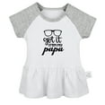 thumbnail image 1 of I Got it From My Mama or Papa Funny Dresses For Baby, Newborn Babies Skirts, Infant Princess Dress, 0-24M Kids Graphic Clothes (Gray Raglan Dresses, 18-24 Months), 1 of 4