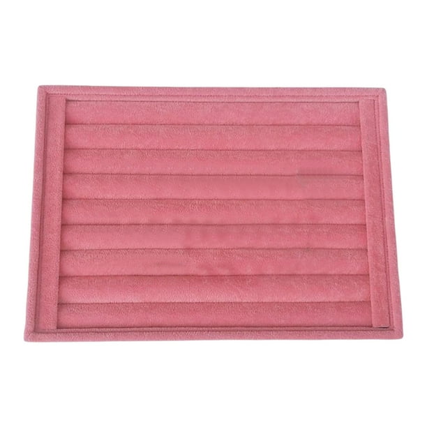 Soporte de almacenamiento de bandeja de exhibición de joyería apilable, contenedor de colgantes, caja organizadora de collares de terciopelo para mujeres, regalos, escaparate, Estilo D Yinane Bandeja de almacenamiento de joyas