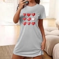 thumbnail image 2 of Jamicy Womens Loungewear Dresses Valentine's Day Fashion Women's Nightgown Cute Print Sleep Shirts Soft Nightshirt Lightweight Pajamas Dress, 2 of 5