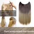 thumbnail image 2 of 20” Invisible Wire Hair Extensions Miracle Secret Fish Line Hairpieces Silky Straight Synthetic hair, 2 of 4