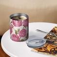 thumbnail image 3 of 12oz Coffee Tumblers Pioneer Flower Floral Print Pattern Stainless Steel Vacuum Insulated Travel Tumbler Coffee Cups Mug with Lid and Straw with Cleaning Brush for Cold & Hot Drinks, 3 of 5