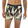 thumbnail image 2 of Xecao Colorful Bulldog Duo Print Boxer Briefs for Men's Stretch Moisture-Wicking Underwear, Mid-Rise Classics breathable fabric, 2 of 7