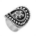 thumbnail image 2 of 81stgeneration Women's 999 Fine Silver Karen Hill Tribe Oval Detailed Etched Print Adjustable Ring, 2 of 5