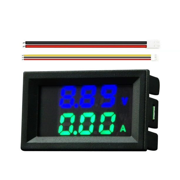 Mini multímetro digital DC Panel de pantalla LED dual Probador de monitor de corriente de coche LED Cola Probador de medidor de corriente