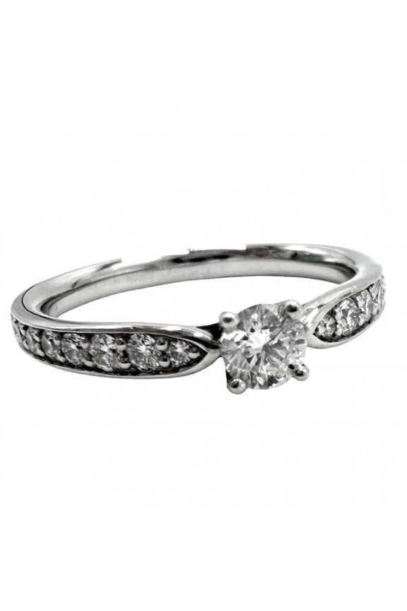Pre-Owned Tiffany & Co. Harmony Half Circle Ring for Women, Platinum 950, 0.20ct Diamond,...