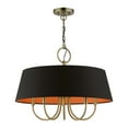 thumbnail image 4 of 51355-01 Livex Lighting Palma - 5 Light Pendant In Transitional Style-17.5 Inches Tall and 23 Inches Wide-Antique Brass Finish    -Traditional, 4 of 9