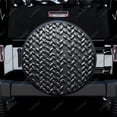 thumbnail image 2 of Steel Plate Metal Stanless Pattern Polyester Universal Spare Wheel Tire Cover Custom Tire-Covers for Trailer RV SUV Truck Camper, 2 of 5
