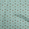 thumbnail image 1 of oneOone Cotton Poplin Aquamarine Fabric Birds Rooster Dress Material Fabric Print Fabric By The Yard 42 Inch Wide, 1 of 5