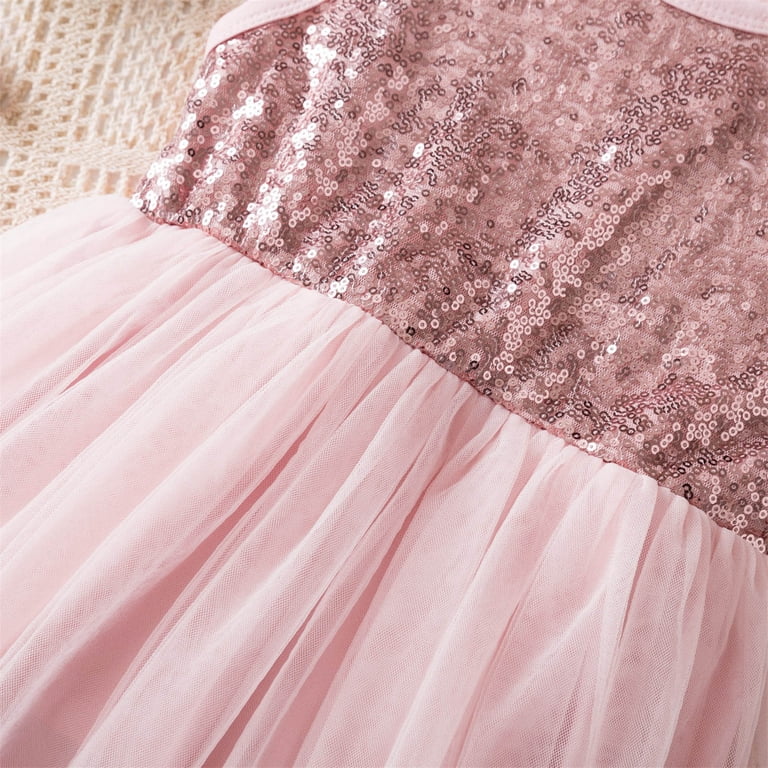 toddler pink sequin dress Pink Sequin Tutu Dress: Toddler Girl Birthday Outfit With Big Bow, First Party Dress