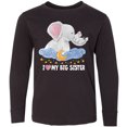 thumbnail image 3 of Inktastic I Love My Big Sister Cute Elephants with Moon and Stars Long Sleeve Youth T-Shirt, 3 of 5