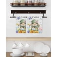 thumbnail image 3 of Spring Easter Kitchen Dish Towels for Drying Dishes Set of 2, Watercolor Floral Rabbits Eggs Butterflies Wood Waffle Weave Microfiber Hand Tea Bathroom Towels Quick Dry & Absorbent Towel 15.7x23.6, 3 of 7
