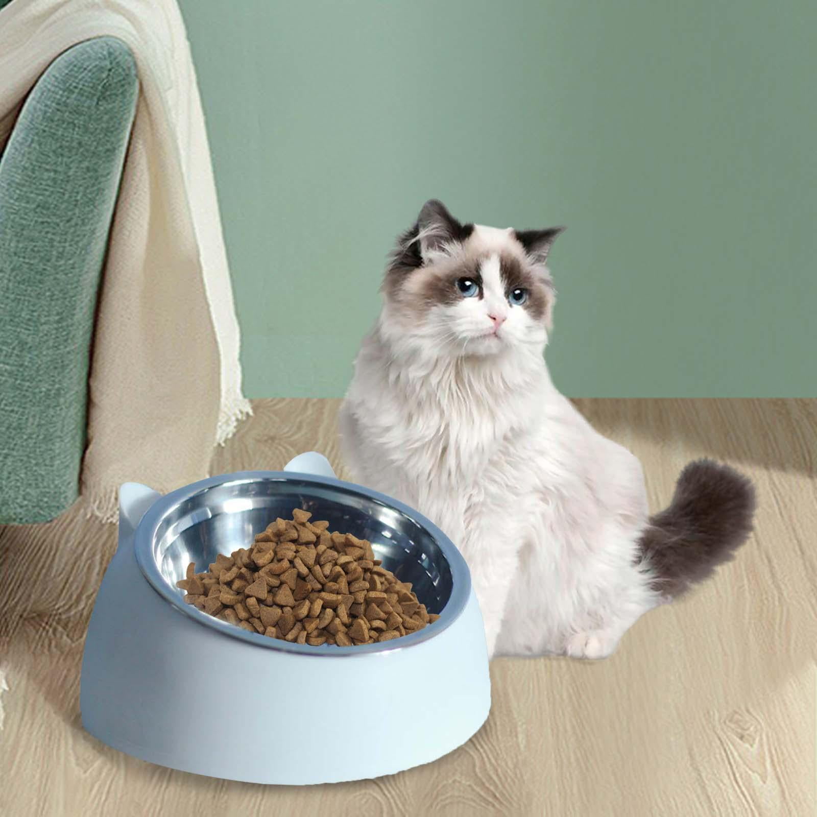 Bothyi 3x Cat And Dog Bowl Raised Non Slip Container Food Feeder Neck Tilted Elevated Feeding Dish Pet Feeder Pets Bowls for Small to Large Pets