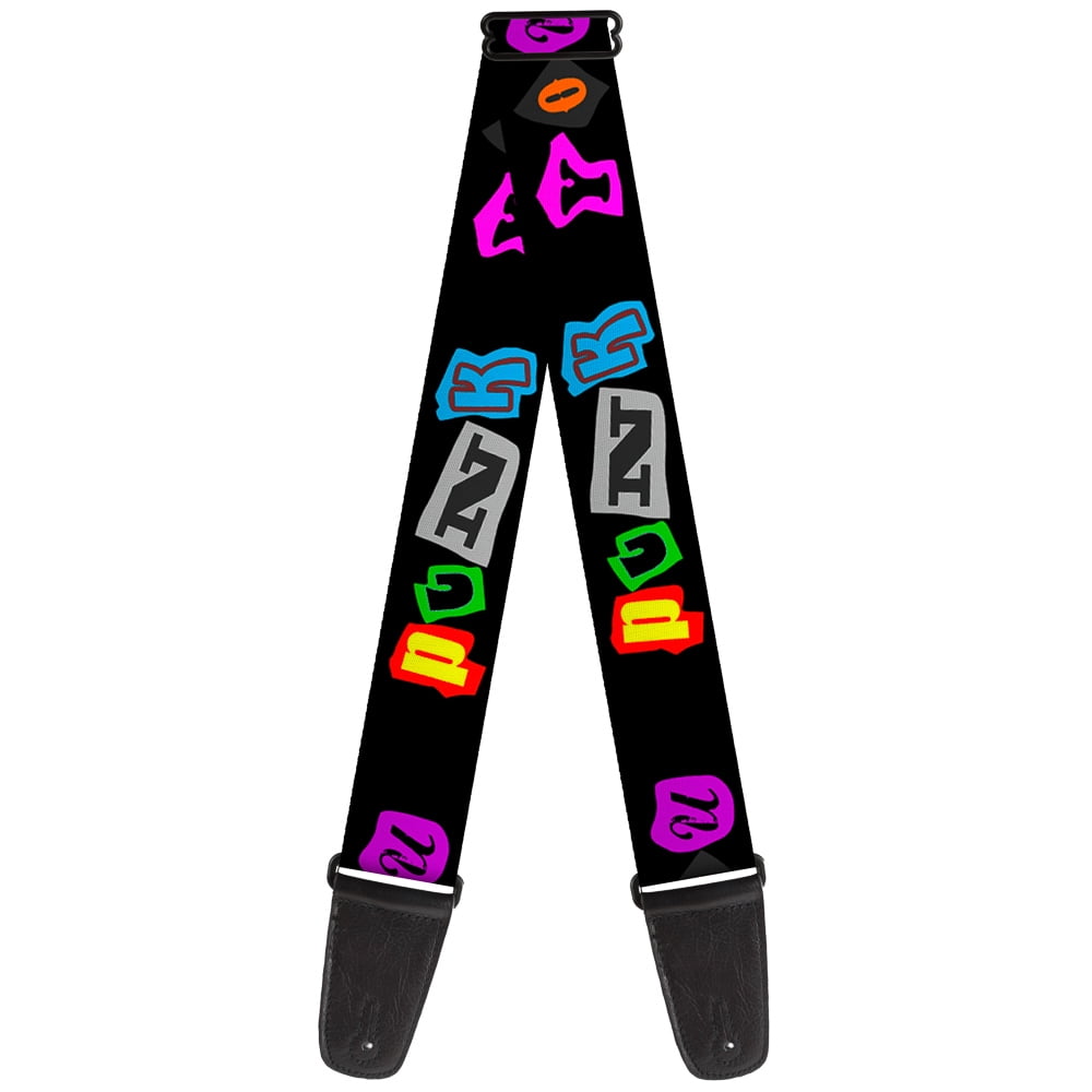 Buckle-Down Guitar Strap, Punk You Black Full Color, 2 Inches Wide