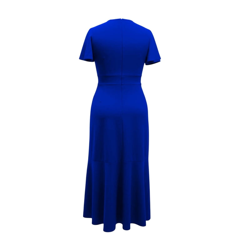 Womens Dress Semi Formal Wedding Guest Wrap Midi Dresses Summer Western A Line High Low Ruffled Dress, Wedding Guest Dress(Blue,XXL) - Walmart.com Womens Dress Semi Formal Wedding Guest Wrap Midi Dresses Summer Western A Line High Low Ruffled Dress, Wedding Guest Dress(Blue,XXL) - Walmart.com