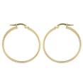 thumbnail image 2 of KoolJewelry 14k Yellow Gold 4x25mm High Polish Ripple Design Round Hoop Earrings, 2 of 4