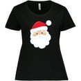 thumbnail image 3 of Inktastic Santa Claus, Smiling Santa, Red Hat, White Beard Women's Plus Size T-Shirt, 3 of 5