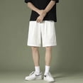 thumbnail image 4 of Pantalones cortos de malla de seda de hielo de verano para hombre, pantalones deportivos de secado rápido, ropa exterior informal fina, pantalones holgados de seda de hielo de cinco puntos de gran, 4 of 5