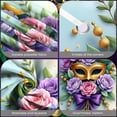 thumbnail image 4 of Purple Crawfish Mardi Gras Banner Colorful Beads Welcome Display Ornate Mask Gold Feathers Crawfish Backdrop for Mardi Gras Party Carnival Celebration New Orleans Event, 4 of 9