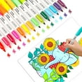 thumbnail image 2 of Permanent Markers, Shuttle Art 24 Colors Fine Point Assorted Colors Permanent Marker Set, Works on Plastic,Wood,Stone,Metal and Glass for Doodling, Coloring, Marking, 2 of 7