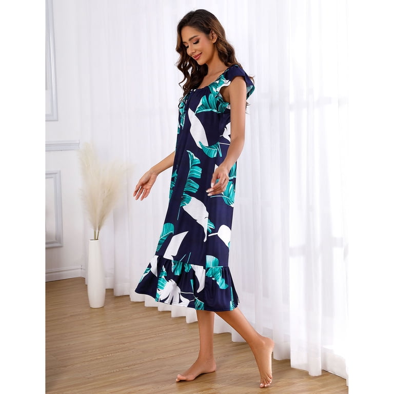 casual summer dresses with cap sleeves Faunlyn Women's Casual Solid Color Round Neck Cap Sleeve Waist Tie Summer  Dress,Sun Dresses For Women Business Casual Woman