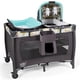 thumbnail image 1 of Babyjoy Corralito 4 en 1, corralito portátil con cuna y cambiador de pañales, cama infantil y centro de actividades, cama infantil plegable con juguetes, música y estantería para bebés, 1 of 2