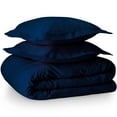 thumbnail image 3 of Luxury 4 Piece Duvet Insert + Duvet Cover Set - Premium 1800 Ultra-Soft Brushed Microfiber - Hypoallergenic, Easy Care, Wrinkle Resistant (Full/Queen, Dark Blue), 3 of 5