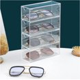 thumbnail image 2 of Veeki Glasses Storage Box,Clear Eyeglasses Storage,Eyeglass Case Storage Organizer with Lid for Sunglasses, 4 Layers Stackable Transparent Sunglasses Display Organizer for Office Bedroom-51504, 2 of 5