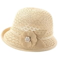 thumbnail image 2 of QSAWXQZ Women's Bucket Hat Rolled Brim Crochet Hollow Out Soft Packable Summer Beach Sun Hat Lightweight Travel Headwear Free Size, 2 of 6
