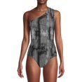 thumbnail image 2 of Calvin Klein BLACK MULTI One-Shoulder Starburst One-Piece Swimsuit, US 16, 2 of 4