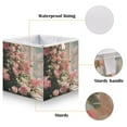 thumbnail image 3 of Foldable Fabric Storage Bin Home Cubes Clothing Organizer Bins Large Collapsible Box Basket for Home Organizer Pink Rose Bushes, 3 of 7