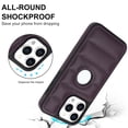 thumbnail image 3 of Allytech Business Case for iPhone 13 Pro, Premium Vegan PU Leather Luxury Elegant Slim Fit Shell, Logo Hollow View Shockproof Non-Slip Protective Cover for iPhone 13 Pro - Purple, 3 of 6