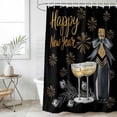 thumbnail image 4 of Shower Curtain Happy New Year Bathroom Curtains with Hooks, Waterproof Fabric Champagne Cup Gold Fireworks Bath Shower Curtains Set for Bathroom Bathtubs Decor 36x72 Inch, 4 of 9