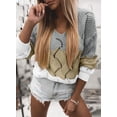 thumbnail image 3 of Womens 2023 Cute Elegant Soft Crewneck Long Sleeve  Cable Knit Pullover Sweaters, 3 of 10