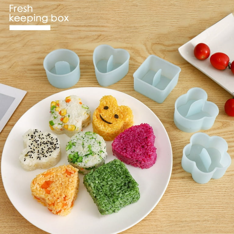 Hofumix Sushi Making Kit Rice Ball Molds Bento Accessories Sandwich Cutters  for Kids Kitchen Tools for Baby Kids Meal