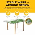 thumbnail image 4 of St. Patrick's Table Cloths for 3 Foot Rectangle Tables, Luck Shamrock Eucalyptus Leaves Flowers Grey Wooden Patio Waterproof Elastic Fitted Tablecloths, Washable Rectangular Table Cover for Camping, 4 of 8