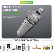 3 Pcs. Bartender Set with Cocktail Shaker, Jigger, and Bar Spoon Essential Bar Accessory Tools