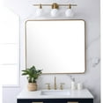 thumbnail image 2 of Elegant Decor Miroir Rectangulaire en Métal Doux 36x40 Pouces en Laiton, 2 of 2