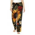 thumbnail image 2 of Picia Sunflower Floral Butterfly Womens Soft Woven Cotton Elastic Waistband Sleep Pajama Pant Lounge Sleep Pant With Pockets And Drawstring-XX-Large, 2 of 9