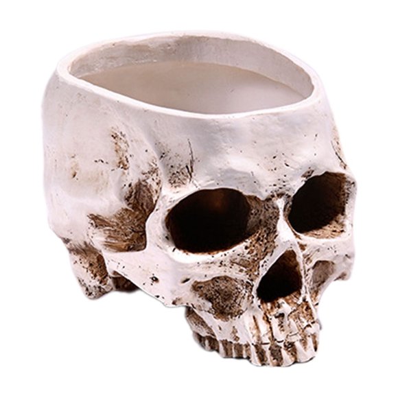 Halloween Resin Candy Plate Head Props Decoration Storage Ornaments Compact Size 11X8.5CM for Home Party Bar Festive Use