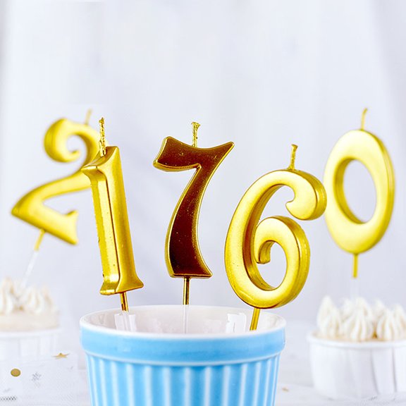 Lubelski 1Pc Birthday Candle Vibrant Color Realistic Looking Beewax 3D Effect Cupcake Candles for Home