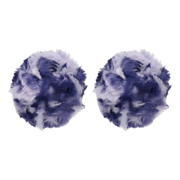 Uxcell 35yds Faux Fur Yarn, 2 Skeins 0.4"OD 50g Soft Fuzzy Yarn Crochet Fluffy Yarn Chunky Polyester Plush Fur for Crocheting and Hand Knitting Shawls Hat Blanket Rug, Dark Light Purple