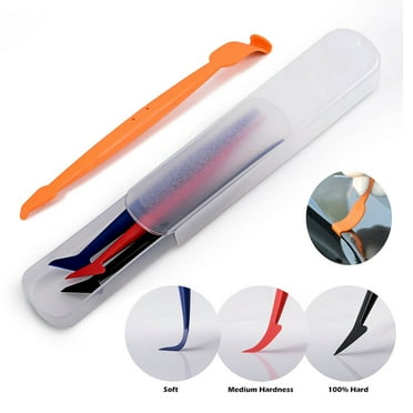 4 Pcs Car Stickers Corner Decorate Scraper Window Tint Application Car Vinyl Wrap Tuck Tools Gasket Micro Squeegee