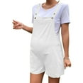 thumbnail image 4 of Up to 30% Off! Maternity Romper,Maternity Biker Shorts,Women's Maternity Jumpsuit Solid Color Adjustable Waist Shoulder Strap Suspender Shorts Comfortable Pregnancy Wear for Summer, 4 of 8