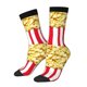 thumbnail image 1 of Fotbe Popcorn Calcetas Largas con Estampado para Hombre y Mujer – Calcetas de Compresión Transpirables y Elásticas, Viajar y Uso Diario Talla 5-11, 1 of 6