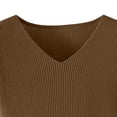 thumbnail image 5 of Vynhevius Women's V Neck Sweater Long Sleeve Ribbed Solid Slim Fit Stretchy Casual Layer Knit Tops, 5 of 5