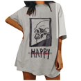 thumbnail image 1 of De Camiseta de manga corta con estampado creativo y moda informal para mujer, 1 of 6