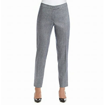 Anne Klein NEW Blue Women's Size 6X27 Front-Tab Seamed Dress Pants