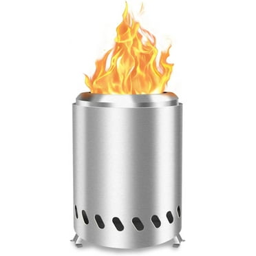 Tabletop Fire Pit - 5.5" Smokeless Firepit for Outside Mini Table top Firepit for Camping Fireplace Stainless Steel Outdoor Fire Pit Pellet Stove for Courtyard