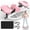 PINK, variant on Fahuac Lateral Stepper Machine for Exercise-Rocking Stepper Machine with Resistance Bands & Anti-Slip Mat and LCD Monitor, Professional Stair Stepper for Home Workout
